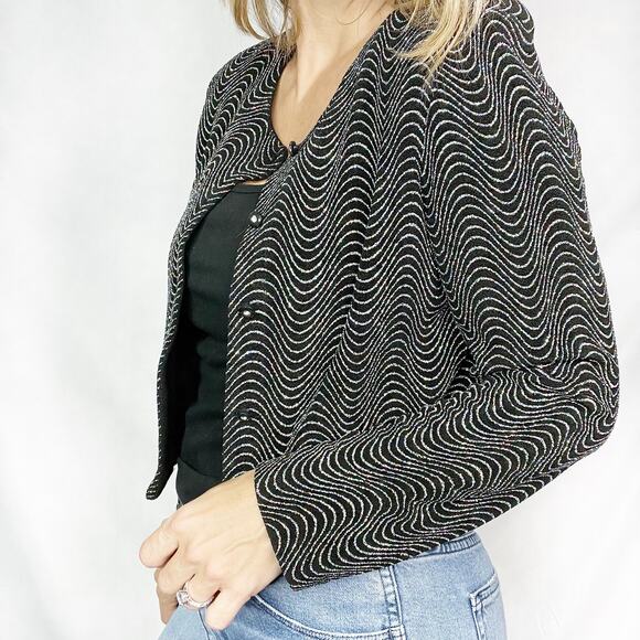 VINTAGE Glitter Cropped Jacket - Picture 2 of 2